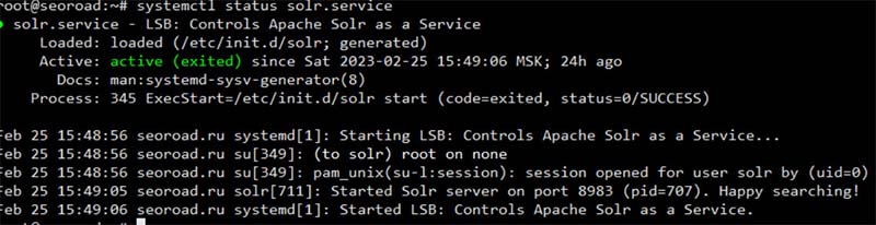 systemctl status solr.service